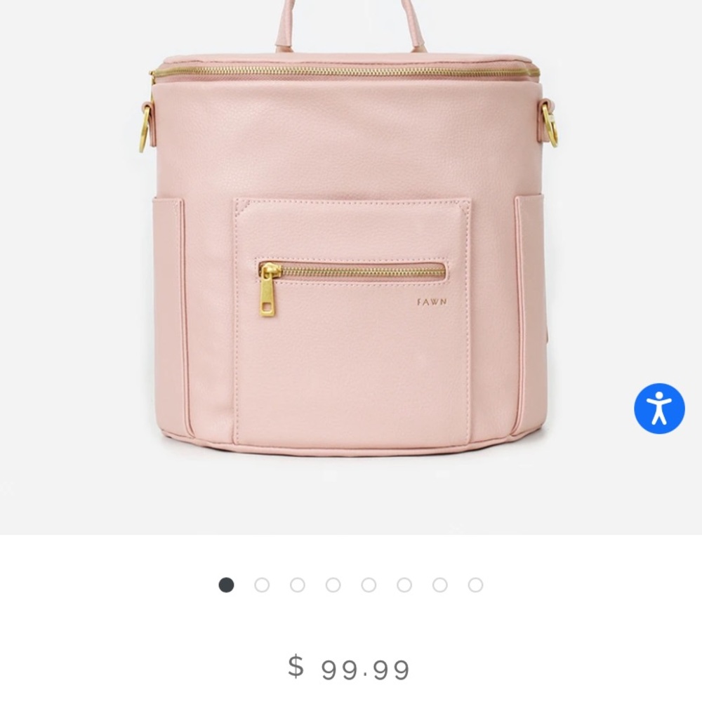 Blush Mini Fawn design 2.0 diaper bag backpack